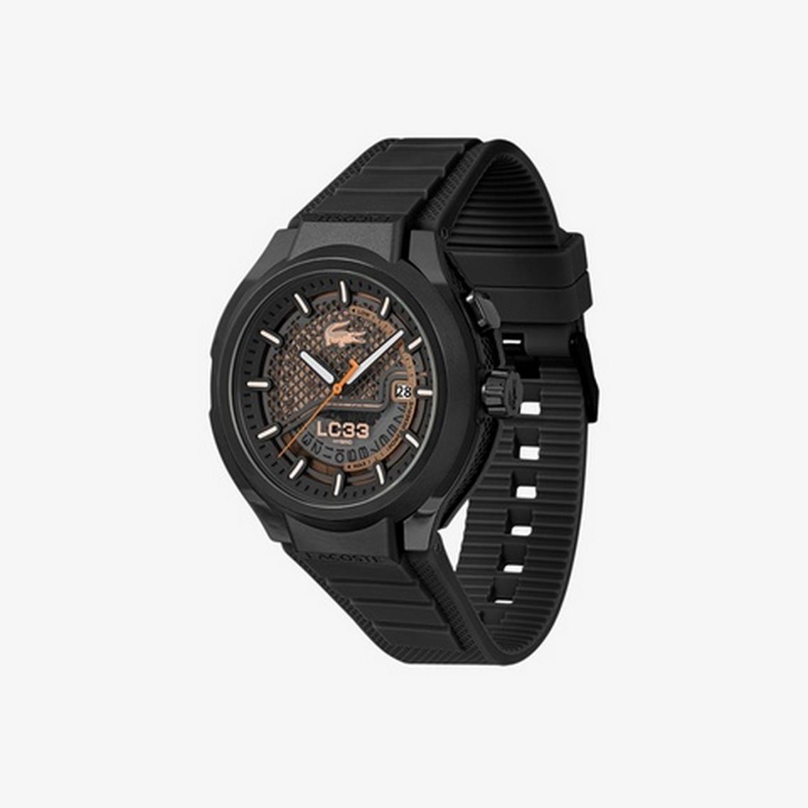 LACOSTE Montre LACOSTE Homme LC33 Hybrid en Silicone Noir 2011468
