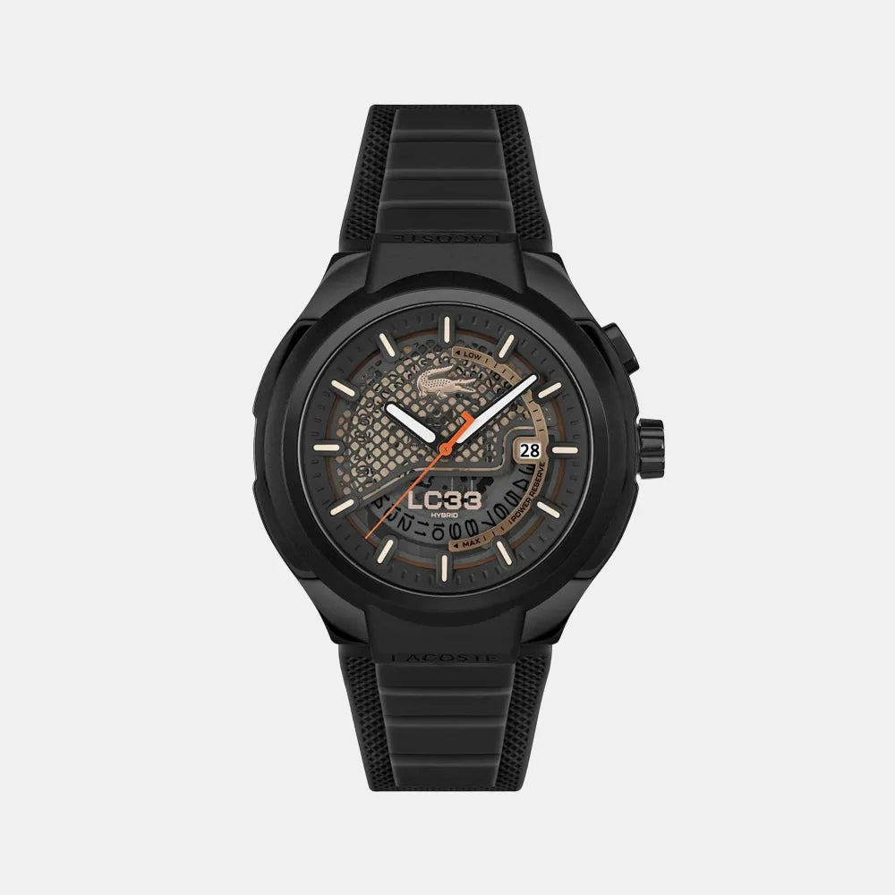 LACOSTE Montre LACOSTE Homme LC33 Hybrid en Silicone Noir 2011468