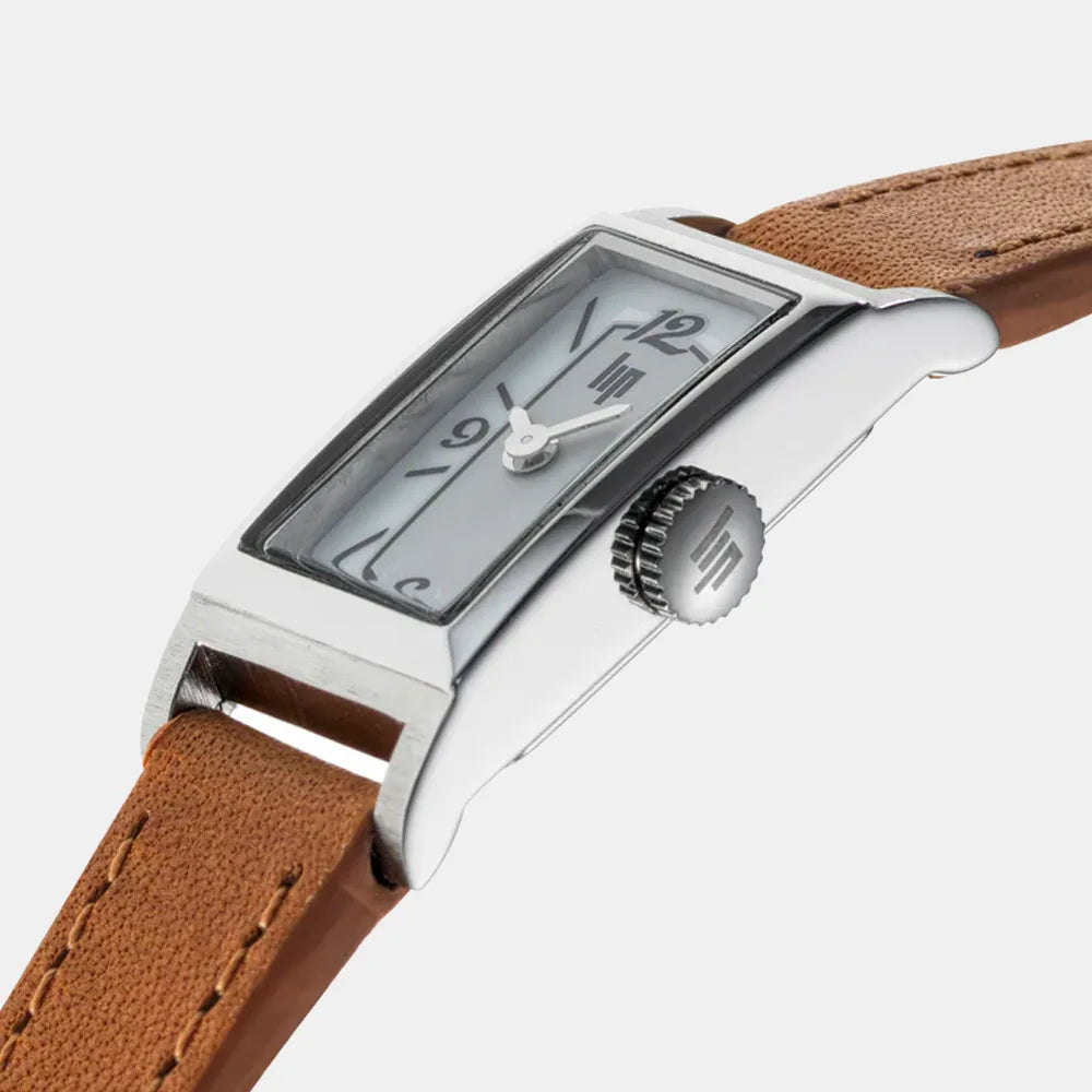 LIP Montre LIP Femme Churchill T13 en Cuir Marron 671206