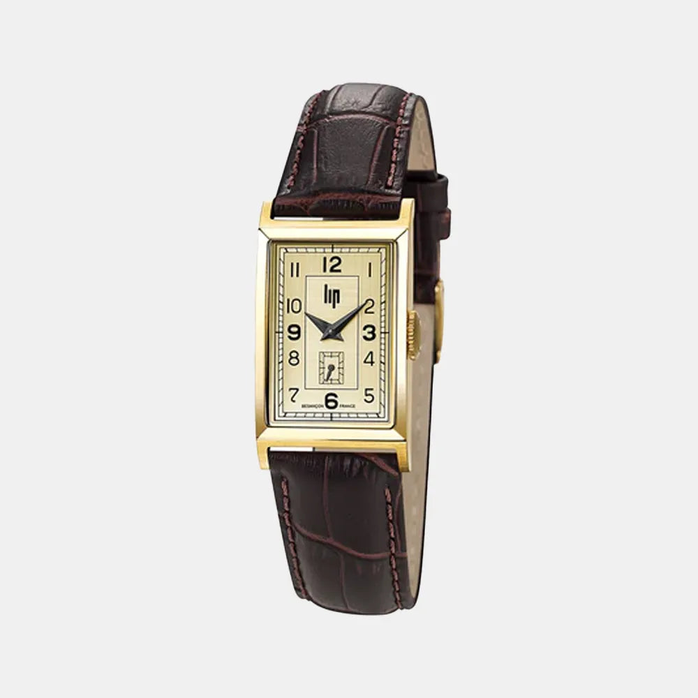 LIP Montre LIP Femme Churchill T18 en Cuir Marron 671006