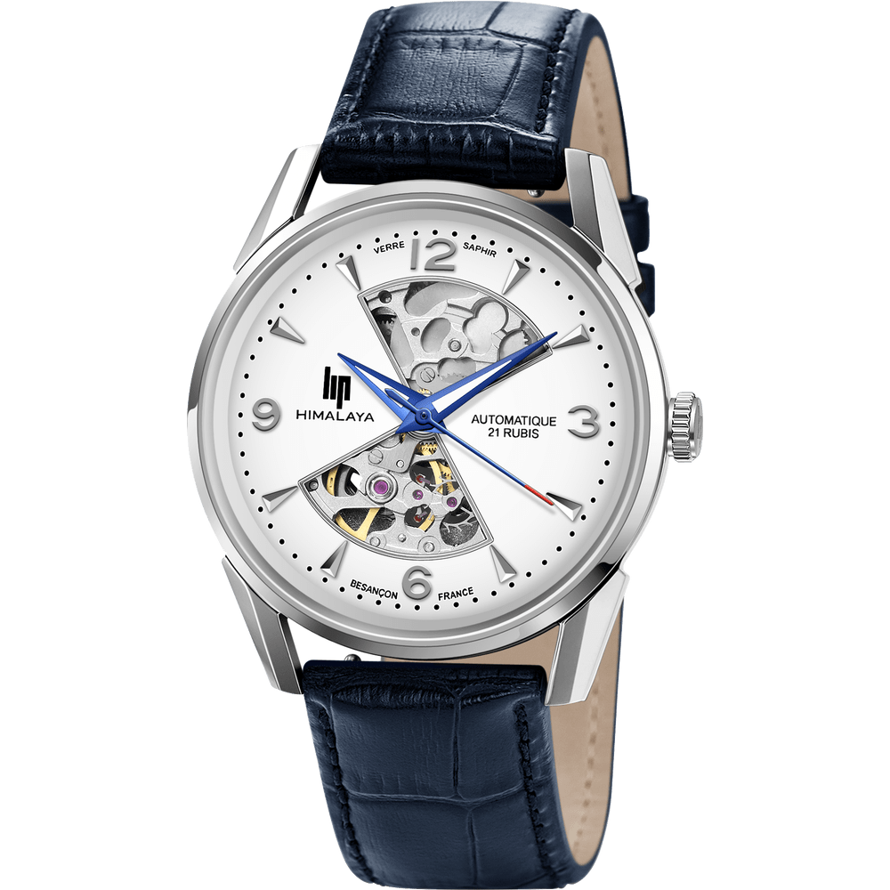 LIP Montre LIP Himalaya Sablier Homme Automatique en Cuir Bleu 671713