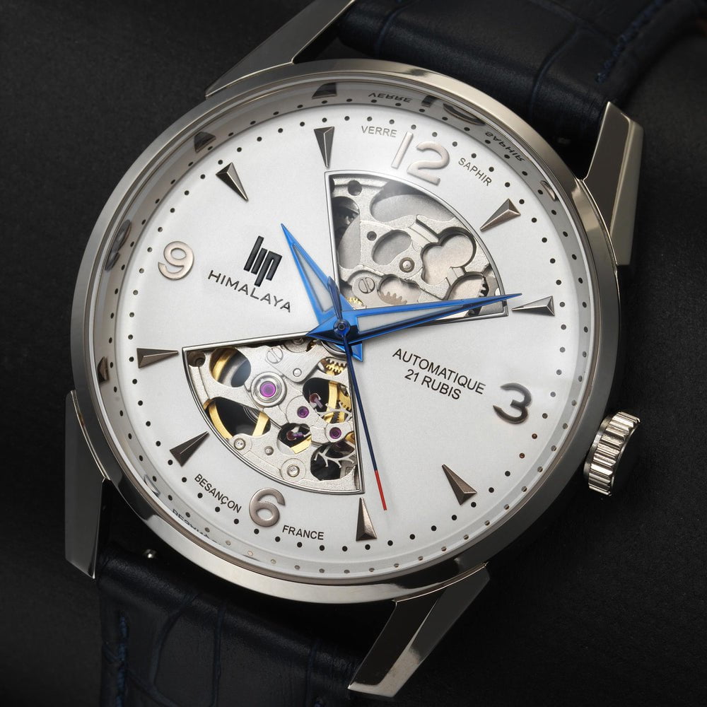 LIP Montre LIP Himalaya Sablier Homme Automatique en Cuir Bleu 671713