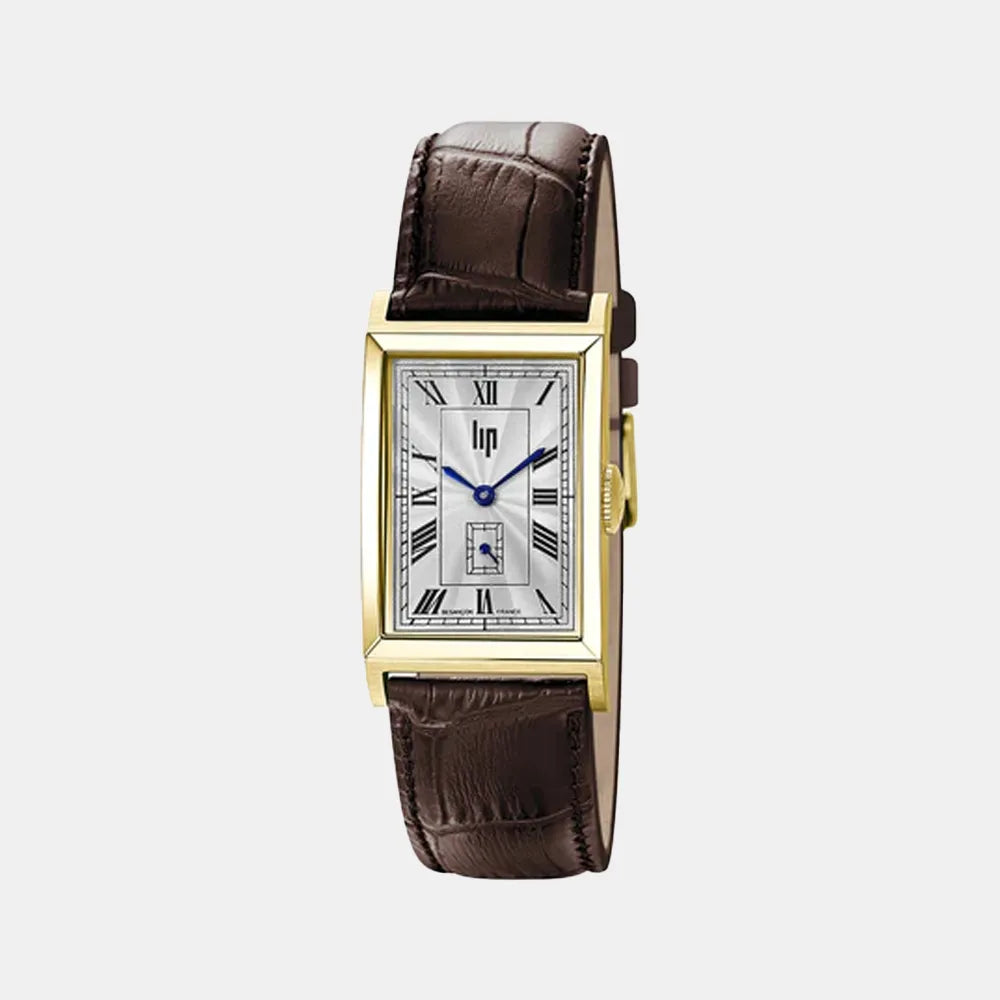 LIP Montre LIP Homme Churchill en Cuir Marron 671928