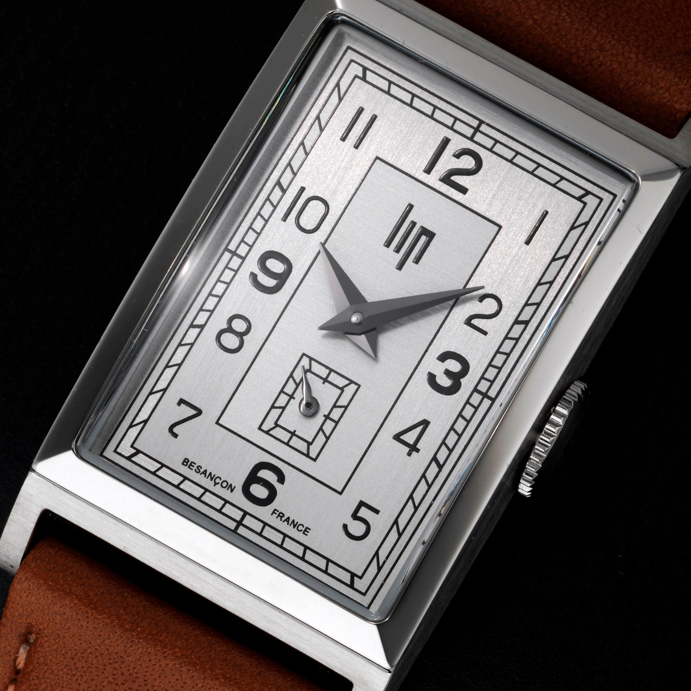 LIP Montre LIP Homme Churchill T18 en Cuir Marron 671015