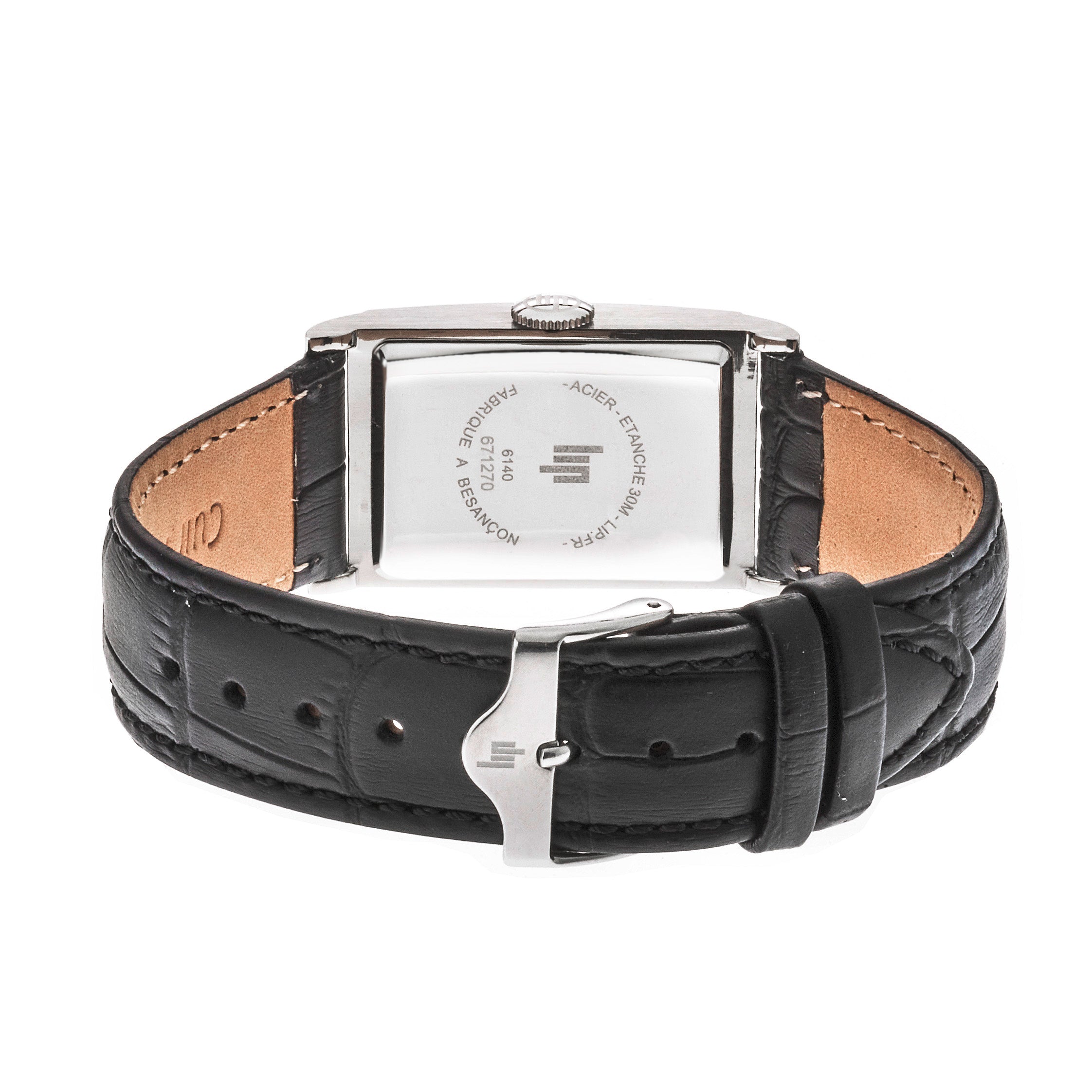 LIP Montre LIP Homme Churchill T24 en Cuir Noir 671270