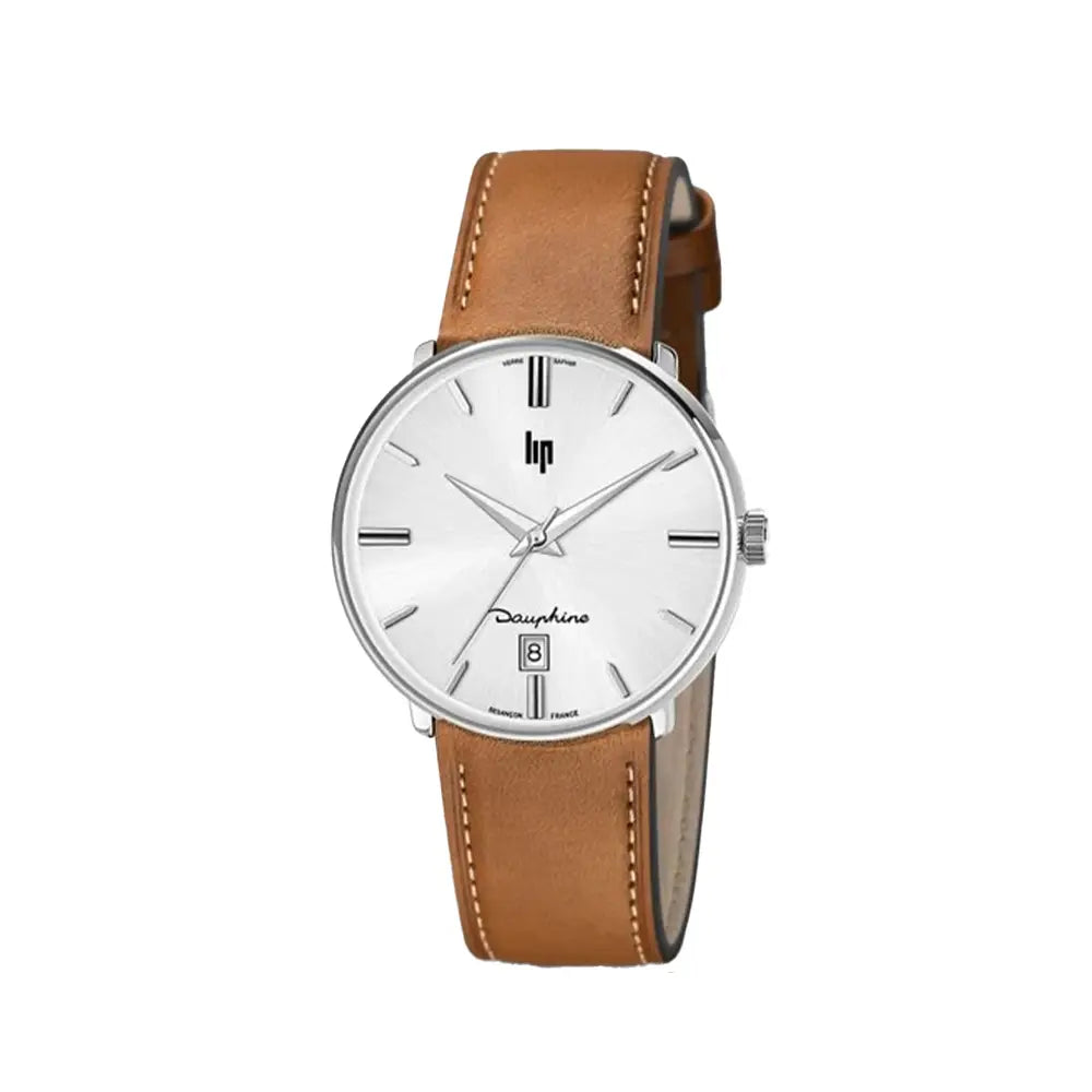 LIP Montre LIP Homme Dauphine en Cuir Marron 671422