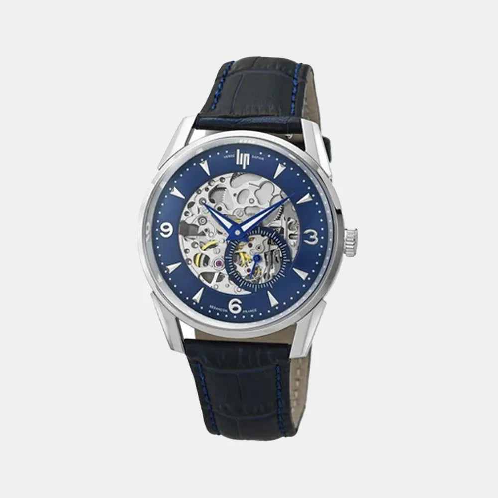 LIP Montre LIP Homme Himalaya Automatique en Cuir Bleu 671725