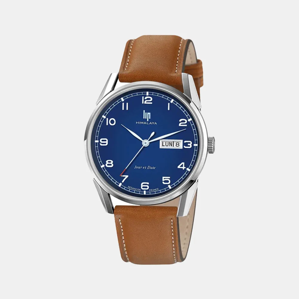 LIP Montre LIP Homme Himalaya en Cuir Marron 671705