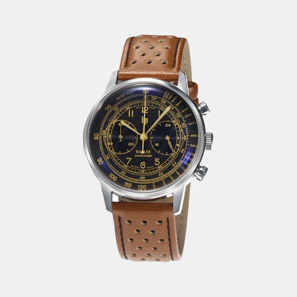 LIP Montre LIP Homme Rallye Hybride en Cuir Marron 671826