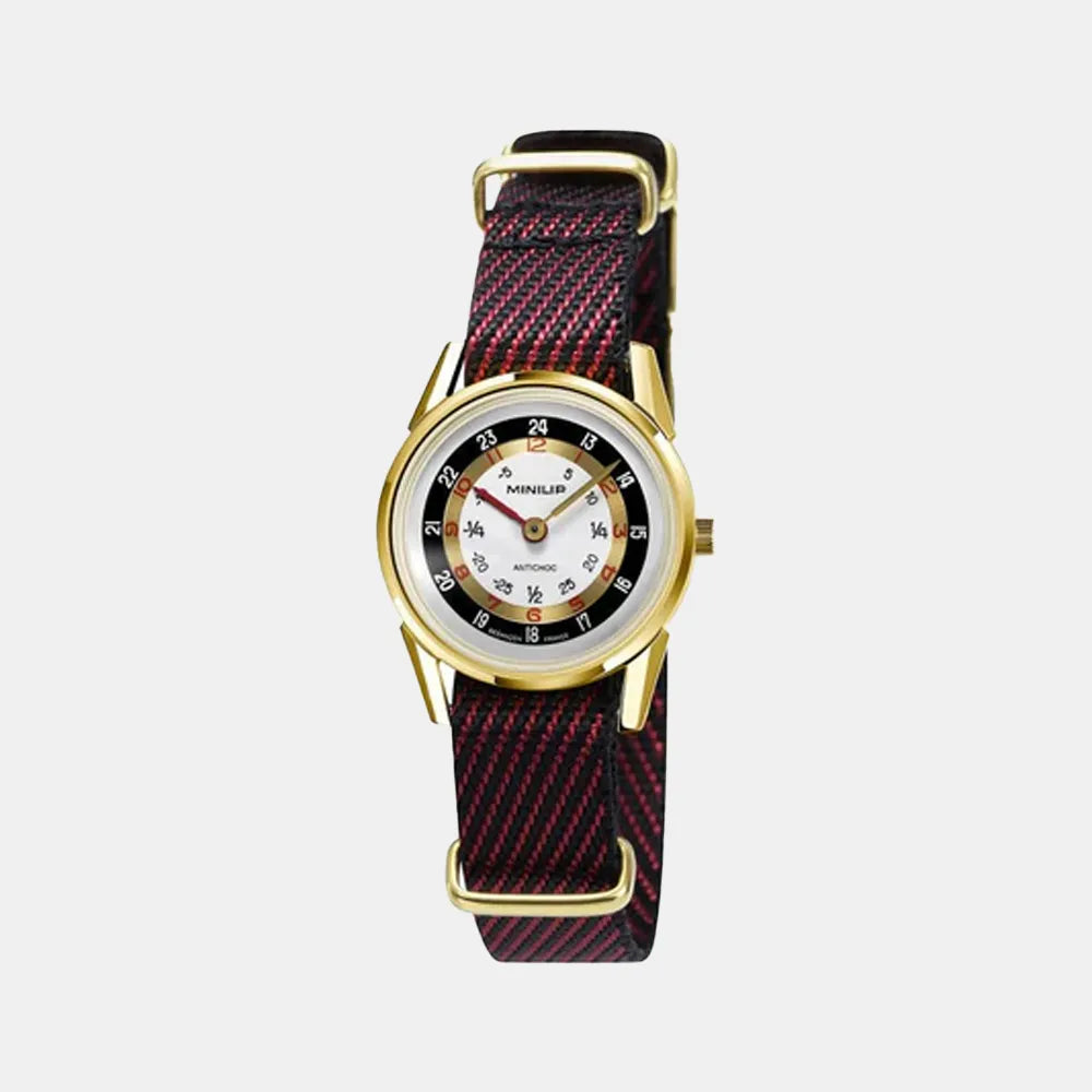 LIP Montre LIP Junior MiniLip en Nylon Noir et Rouge 671970