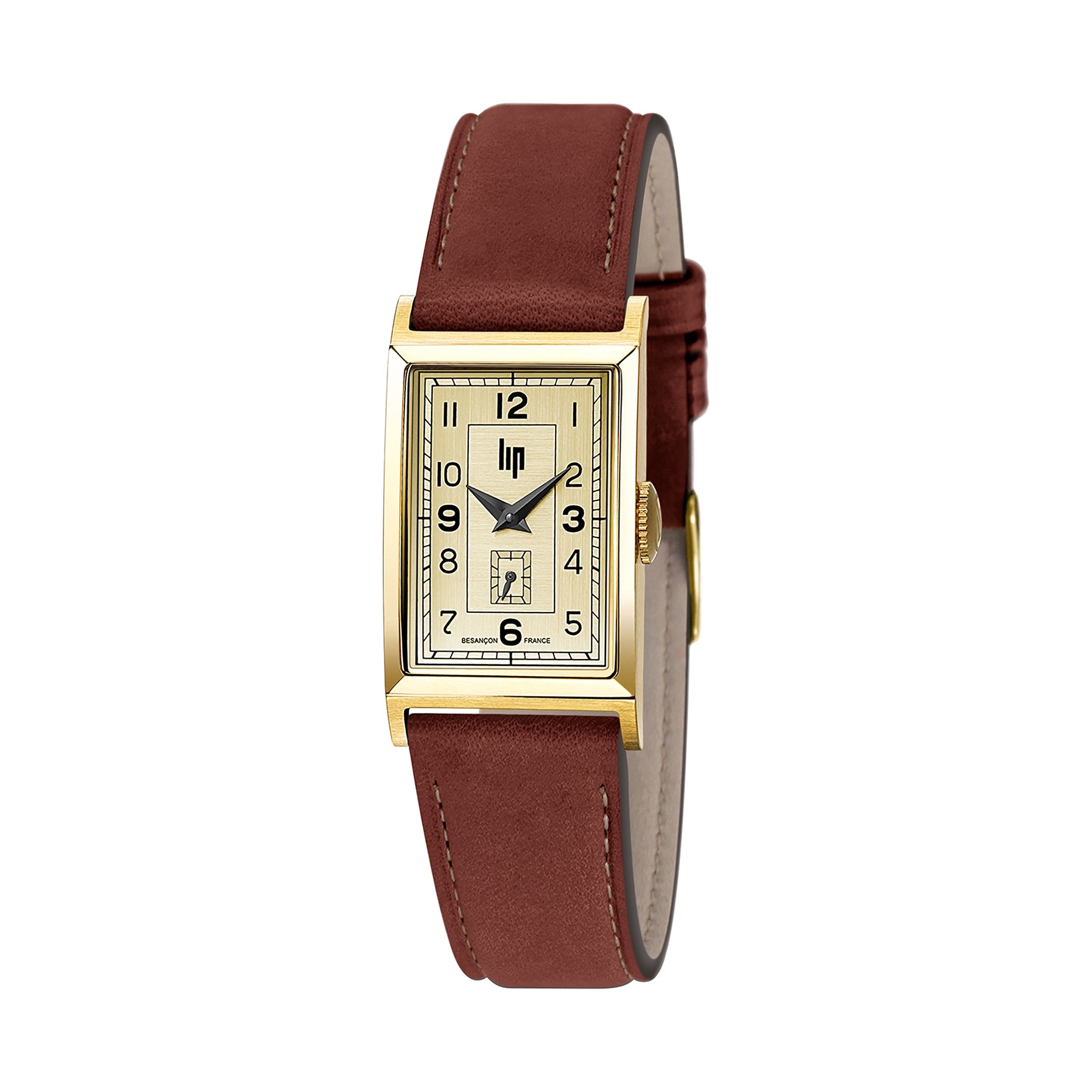 LIP Montre LIP Unisexe Churchill T18 en Cuir Marron 671014