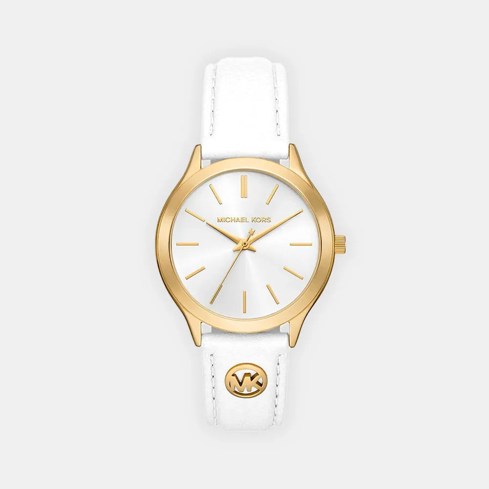 MICHAEL KORS Montre MICHAEL KORS Femme Slim Runway en Cuir Blanc MK7466