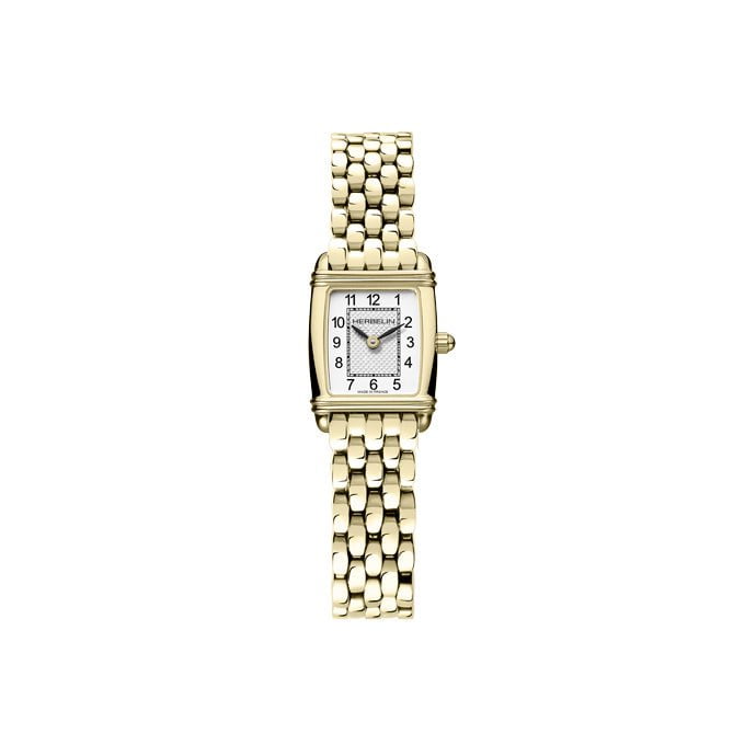 MICHEL HERBELIN Montre HERBELIN Femme Art Déco en Acier Doré 17438BP1N22