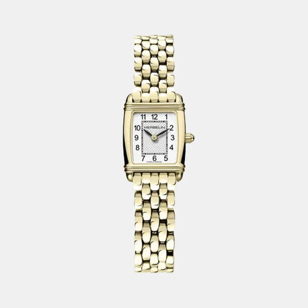 MICHEL HERBELIN Montre HERBELIN Femme Art Déco en Acier Doré 17438BP1N22