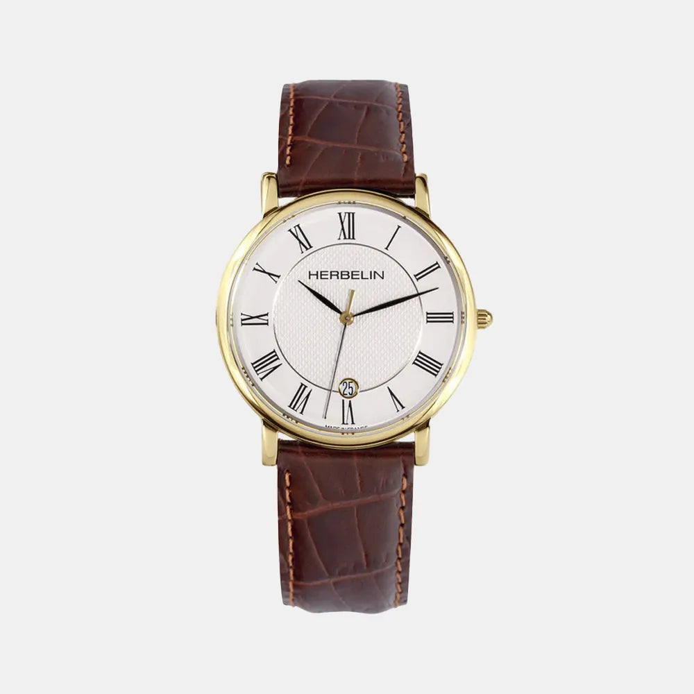 MICHEL HERBELIN Montre HERBELIN Homme Classique en Cuir 12248P08MA