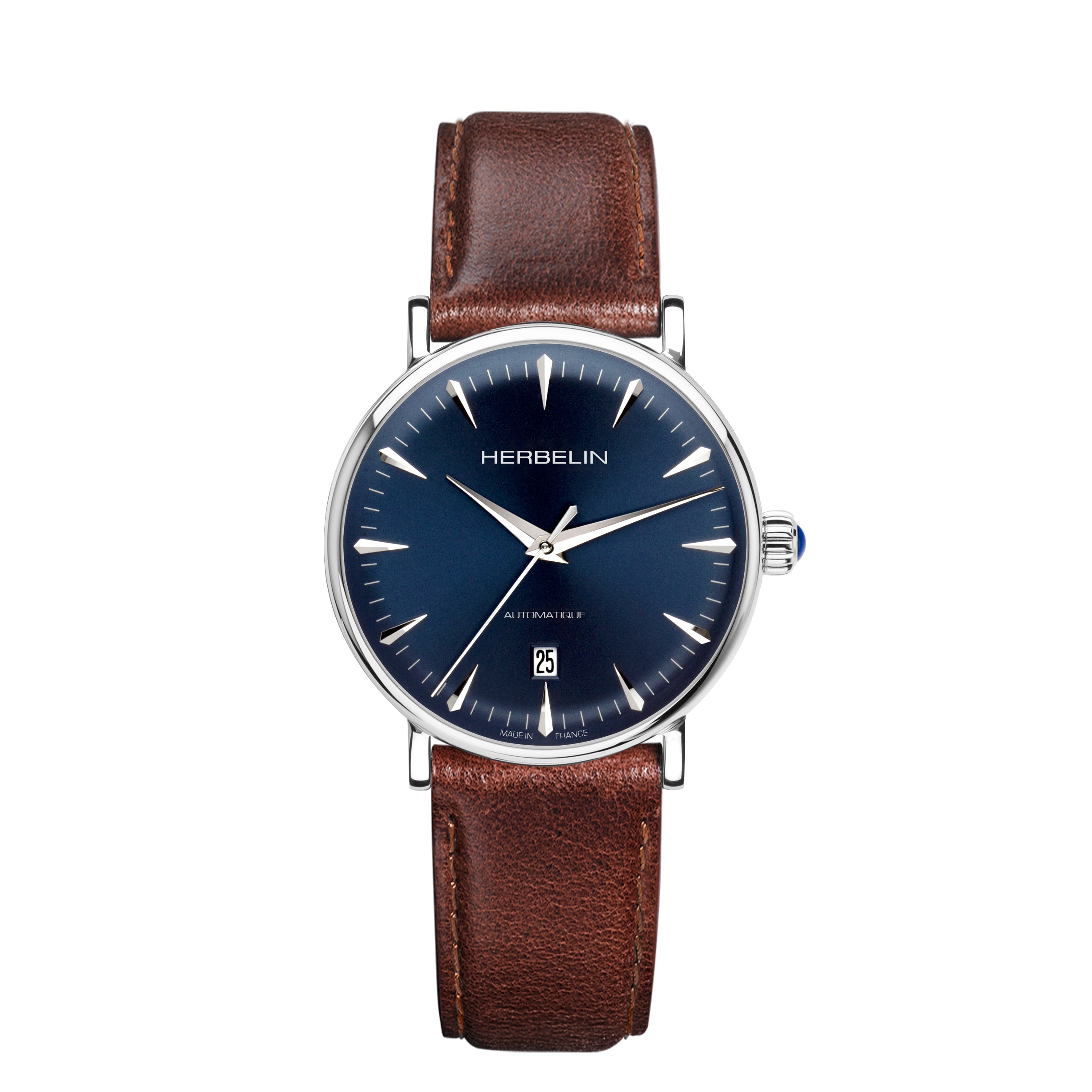 MICHEL HERBELIN Montre HERBELIN Homme Inspiration Automatic en Cuir 1647AP15BR