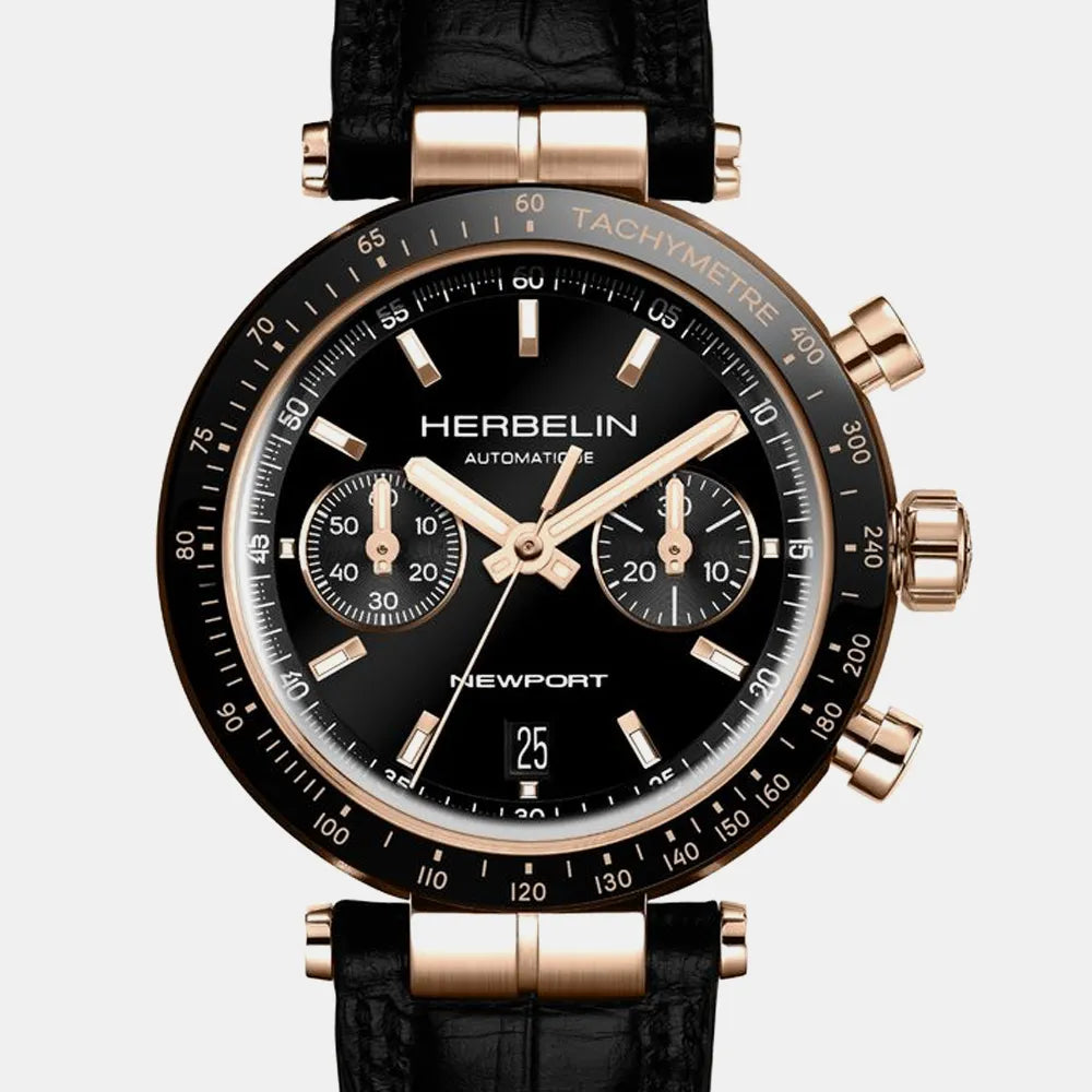 MICHEL HERBELIN Montre HERBELIN Homme Newport Automatique Chronographe 256TRCN14