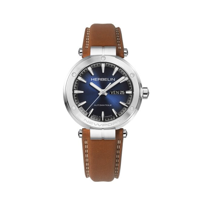 MICHEL HERBELIN Montre HERBELIN Homme Newport Automatique en Cuir 1768A15GD