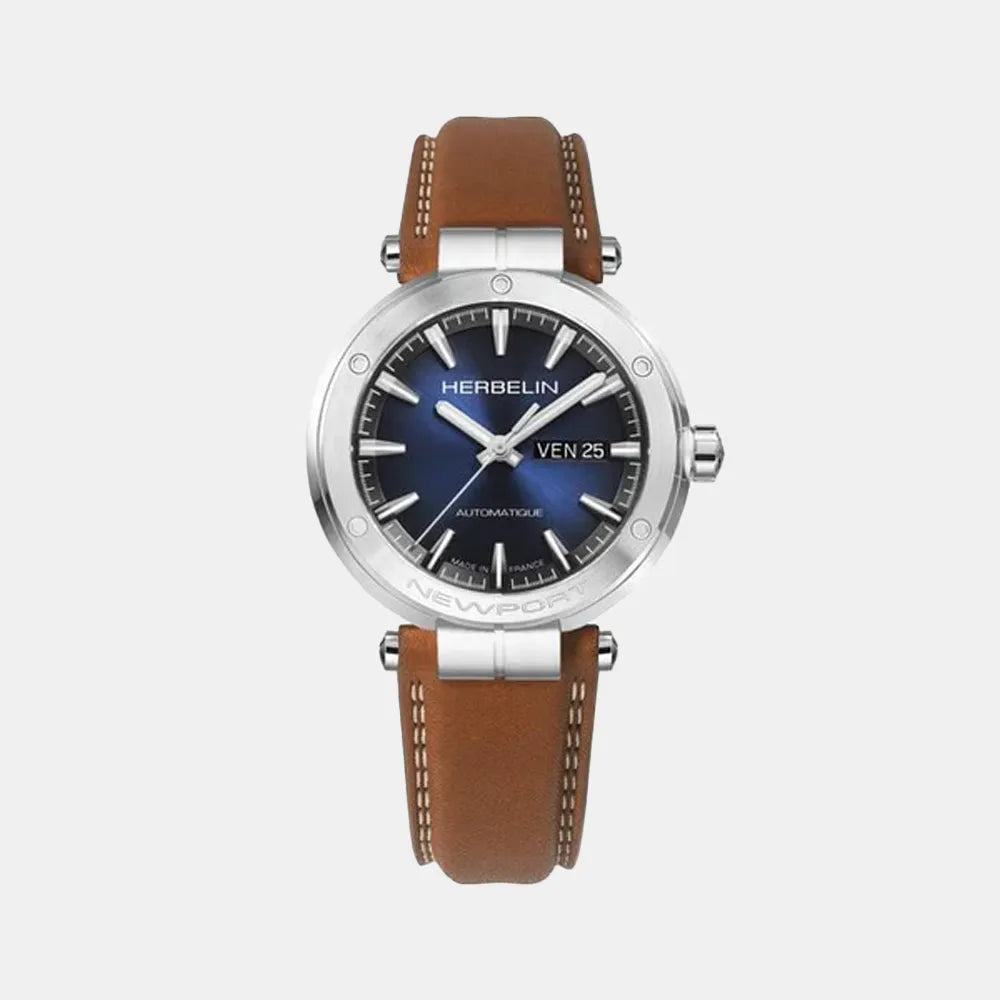 MICHEL HERBELIN Montre HERBELIN Homme Newport Automatique en Cuir 1768A15GD