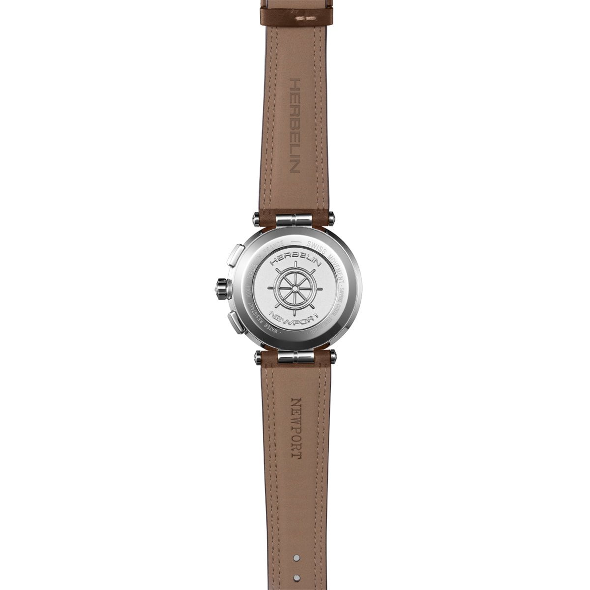 MICHEL HERBELIN Montre HERBELIN Homme Newport Chronographe en Cuir 37658AP24MA