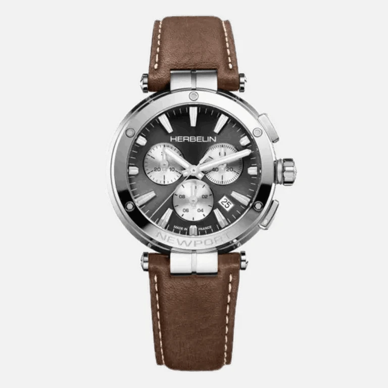 MICHEL HERBELIN Montre HERBELIN Homme Newport Chronographe en Cuir 37658AP24MA