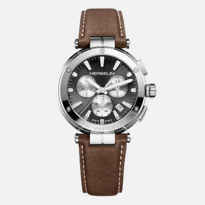 MICHEL HERBELIN Montre HERBELIN Homme Newport Chronographe en Cuir 37658AP24MA
