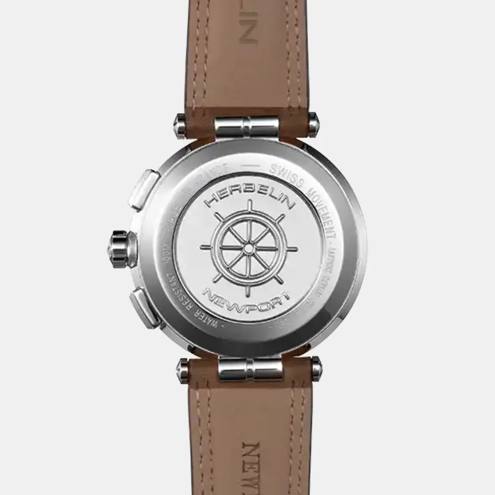 MICHEL HERBELIN Montre HERBELIN Homme Newport Chronographe en Cuir 37658AP24MA