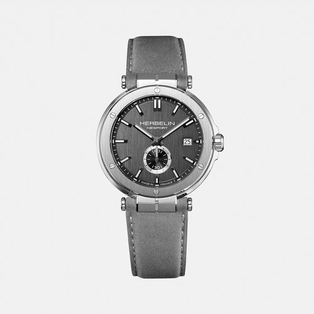 MICHEL HERBELIN Montre Herbelin Homme Newport en Cuir Gris 18389A22GR