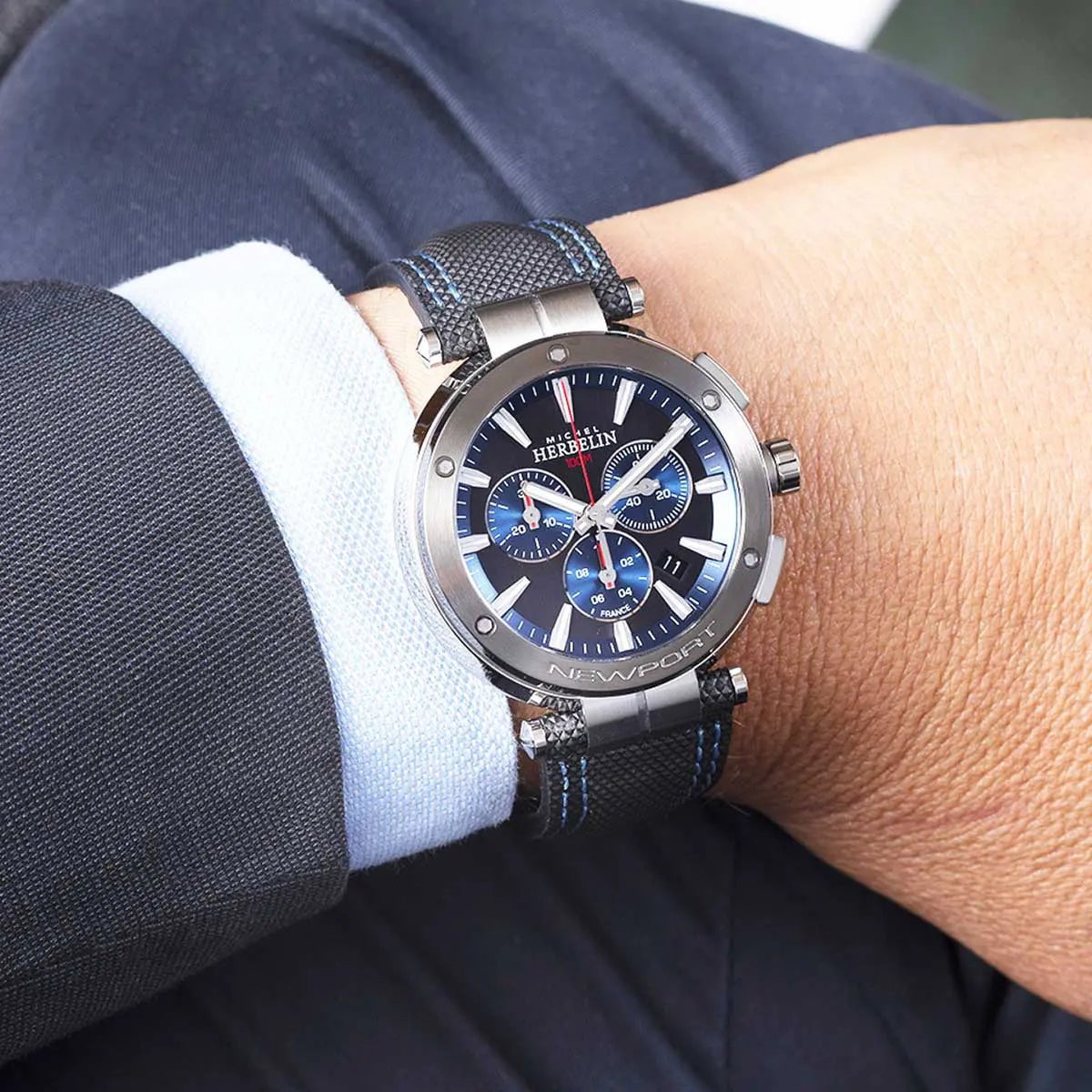 MICHEL HERBELIN Montre MICHEL HERBELIN Homme Newport Chronographe 37688AG65