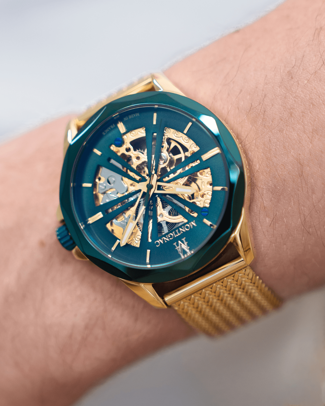 MONTIGNAC Montre MONTIGNAC Homme Automatique en Acier Doré MOW1207