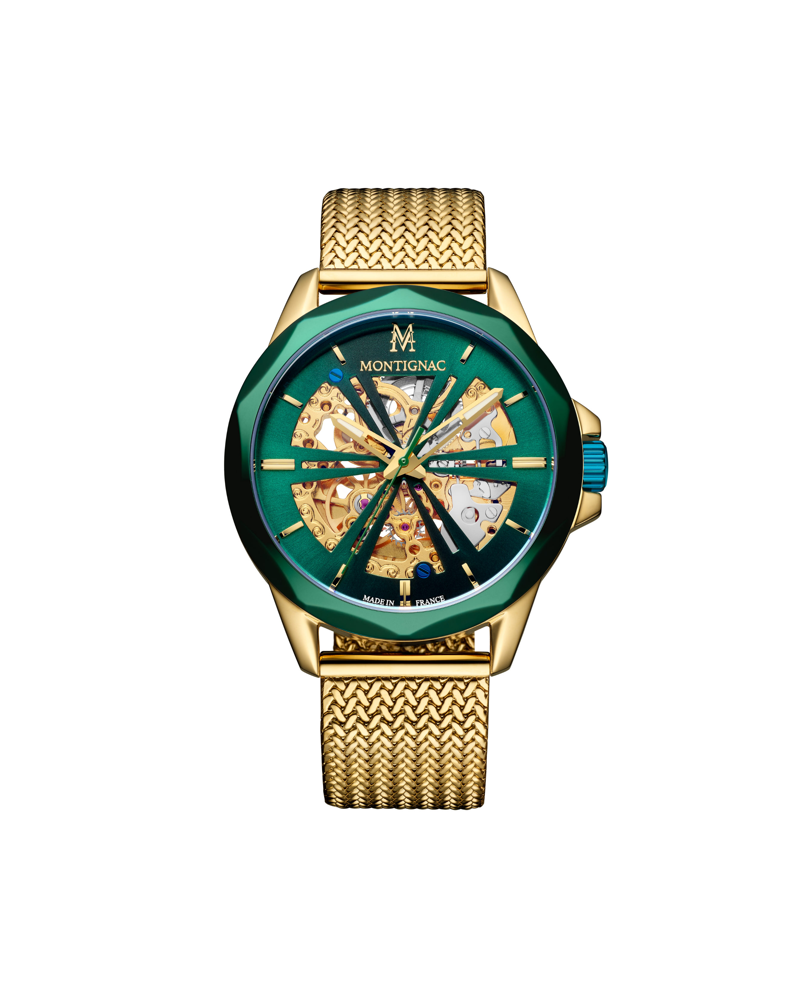 MONTIGNAC Montre MONTIGNAC Homme Automatique en Acier Doré MOW1207