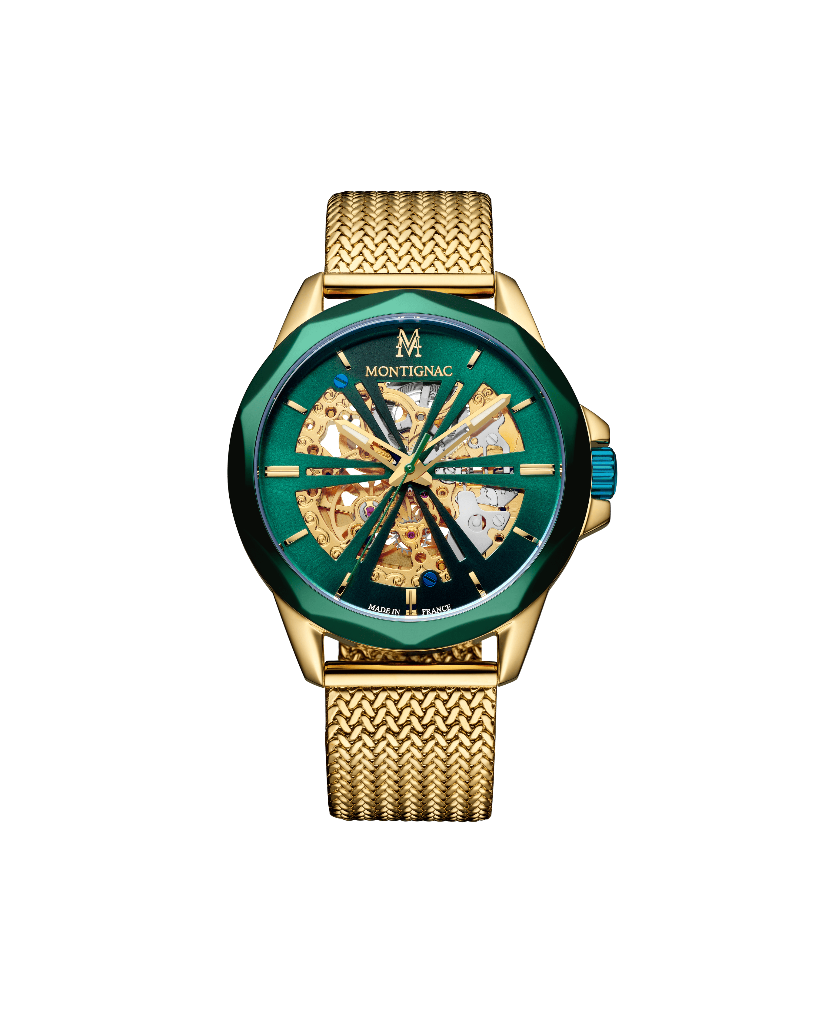 MONTIGNAC Montre MONTIGNAC Homme Automatique en Acier Doré MOW1207