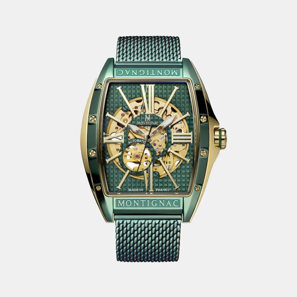MONTIGNAC Montre MONTIGNAC Homme Automatique en Acier Vert MOW1102
