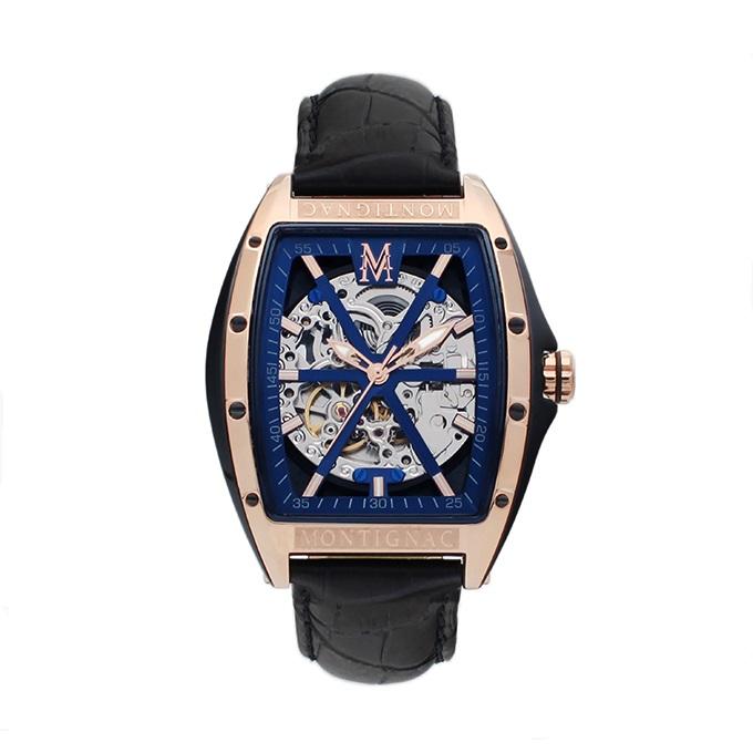 MONTIGNAC Montre MONTIGNAC Homme Automatique en Cuir MOW412