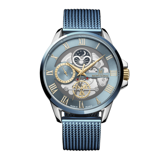 MONTIGNAC Montre MONTIGNAC Homme en Acier Bleu MOW1100