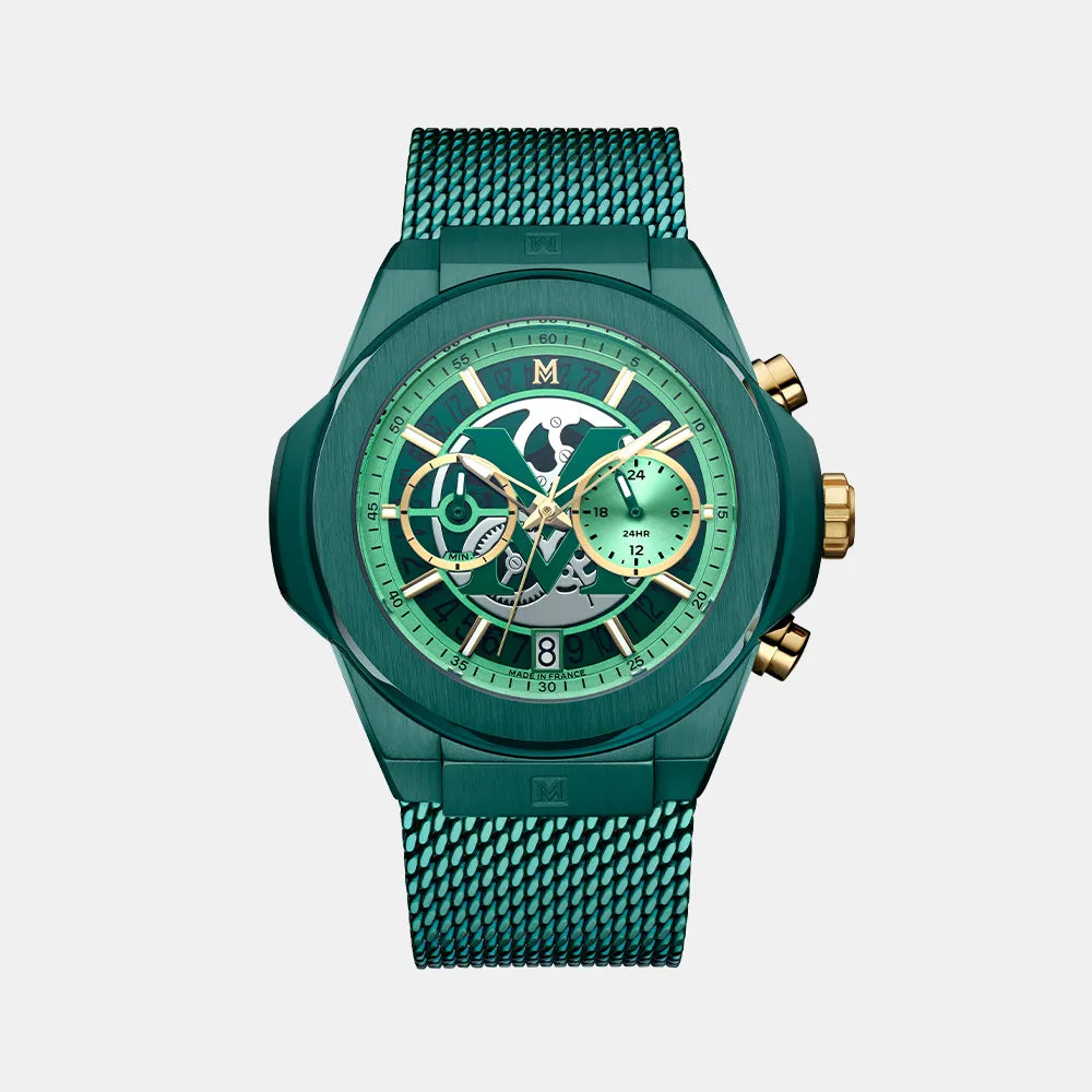 MONTIGNAC Montre MONTIGNAC Homme en Acier Milanais Vert MOW1309