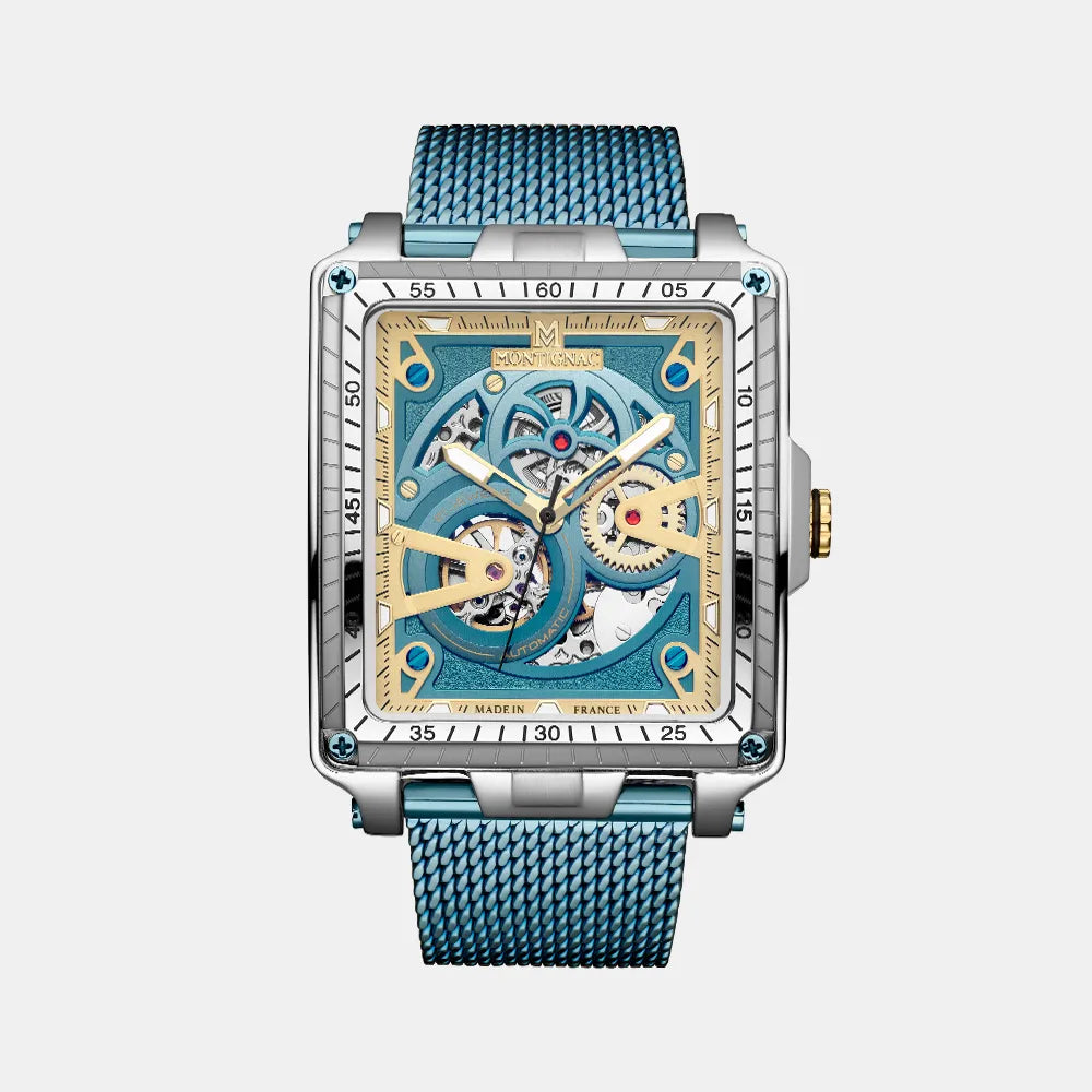 MONTIGNAC Montre MONTIGNAC Homme en Acier Milanais Vert MOW1310