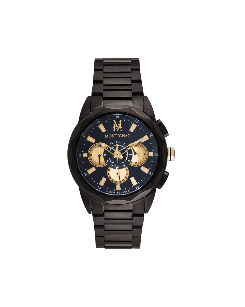 MONTIGNAC montre MONTIGNAC Homme en Acier Noir MOW907