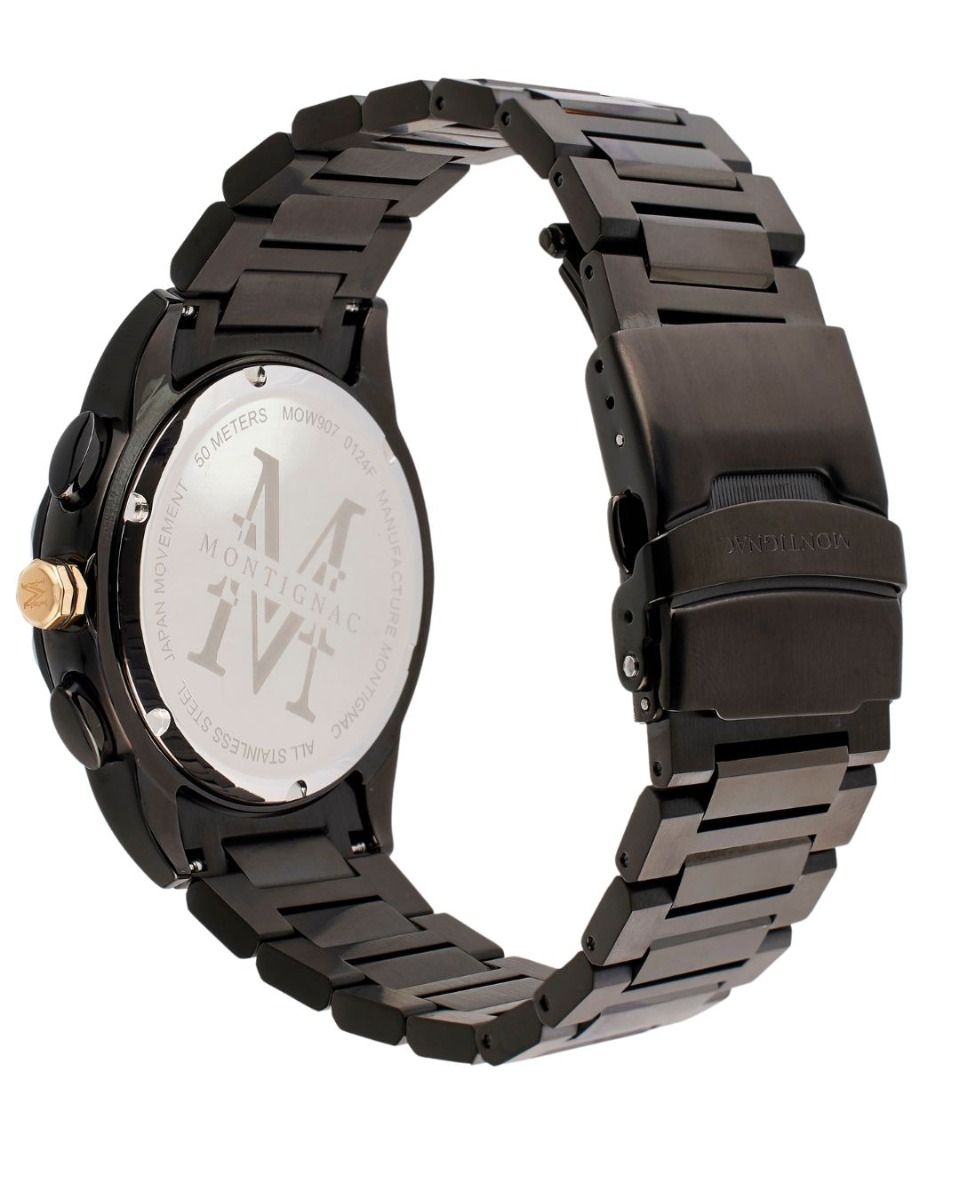 MONTIGNAC montre MONTIGNAC Homme en Acier Noir MOW907
