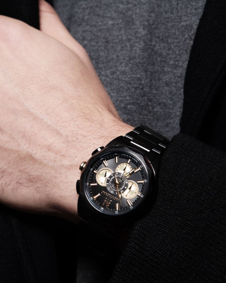 MONTIGNAC montre MONTIGNAC Homme en Acier Noir MOW907