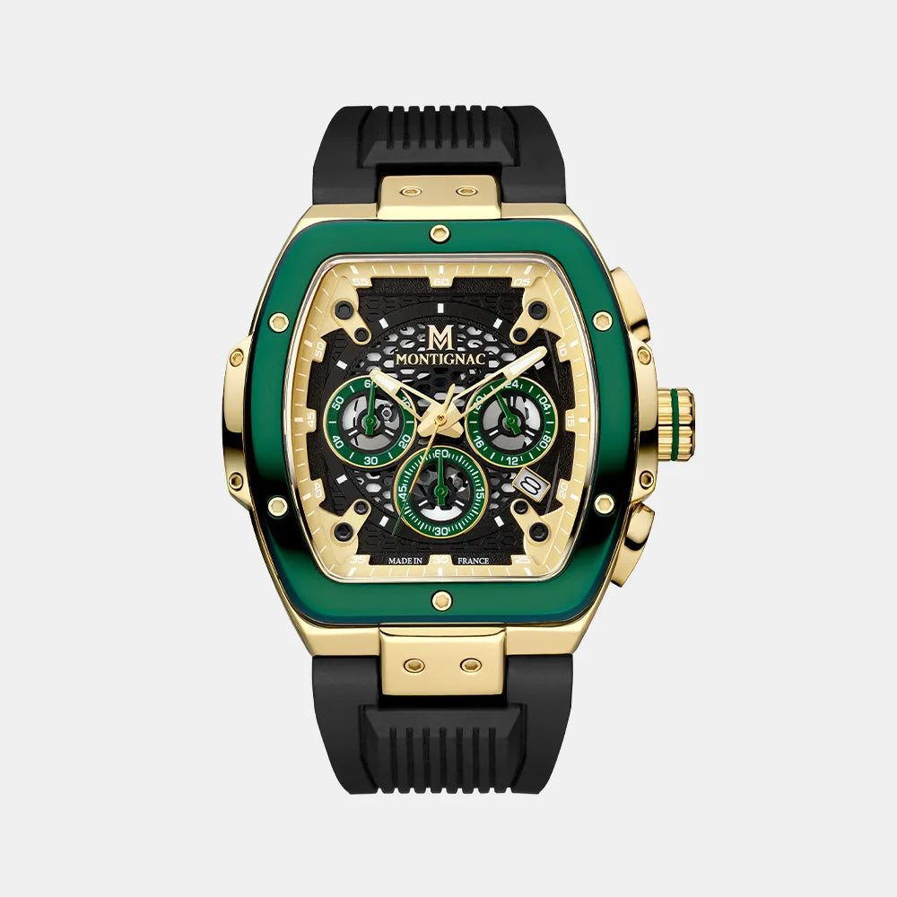 MONTIGNAC Montre MONTIGNAC Homme en Silicone Noir MOW1305