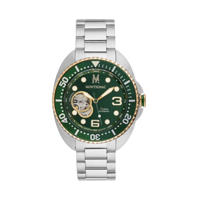 MONTIGNAC Montre MONTIGNAC Homme Marina Automatique en Acier MOW910