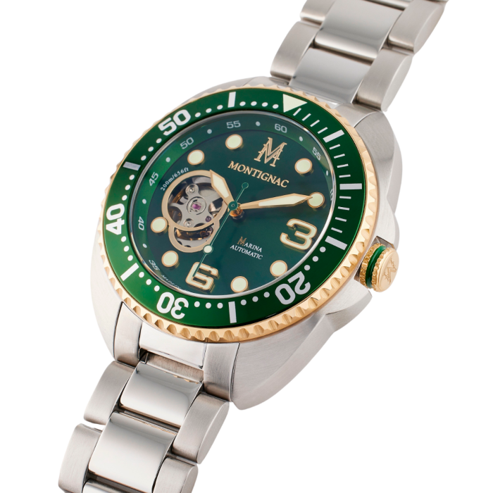 MONTIGNAC Montre MONTIGNAC Homme Marina Automatique en Acier MOW910