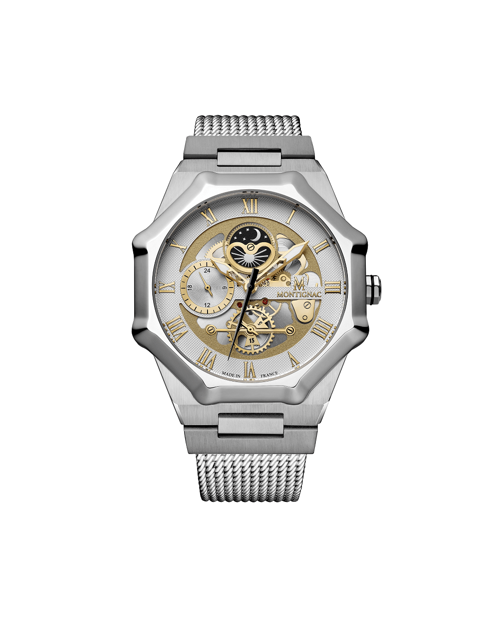 MONTIGNAC Montre MONTIGNAC Homme Multifonction en Acier MOW1209