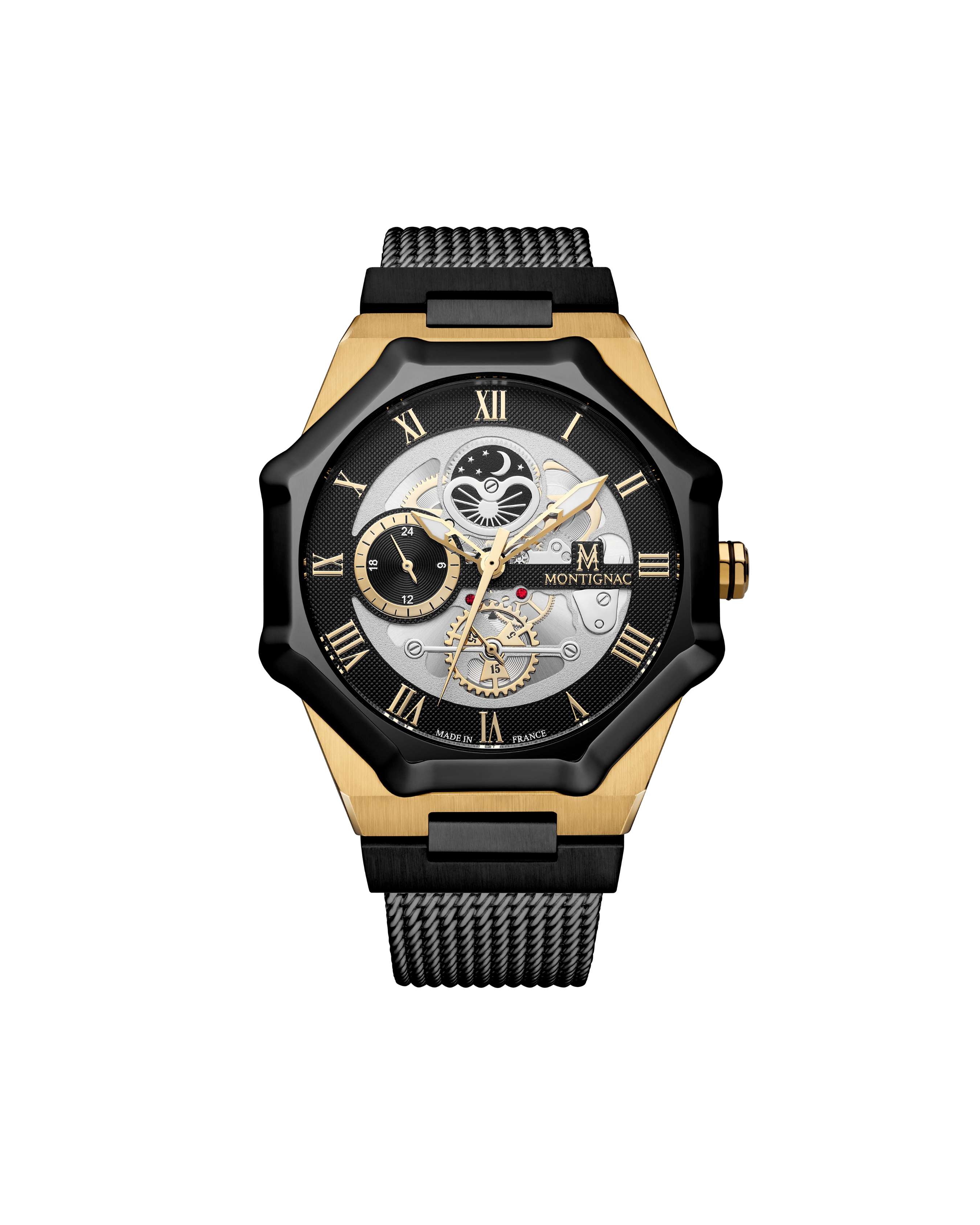 MONTIGNAC Montre MONTIGNAC Homme Multifonction en Acier MOW1210