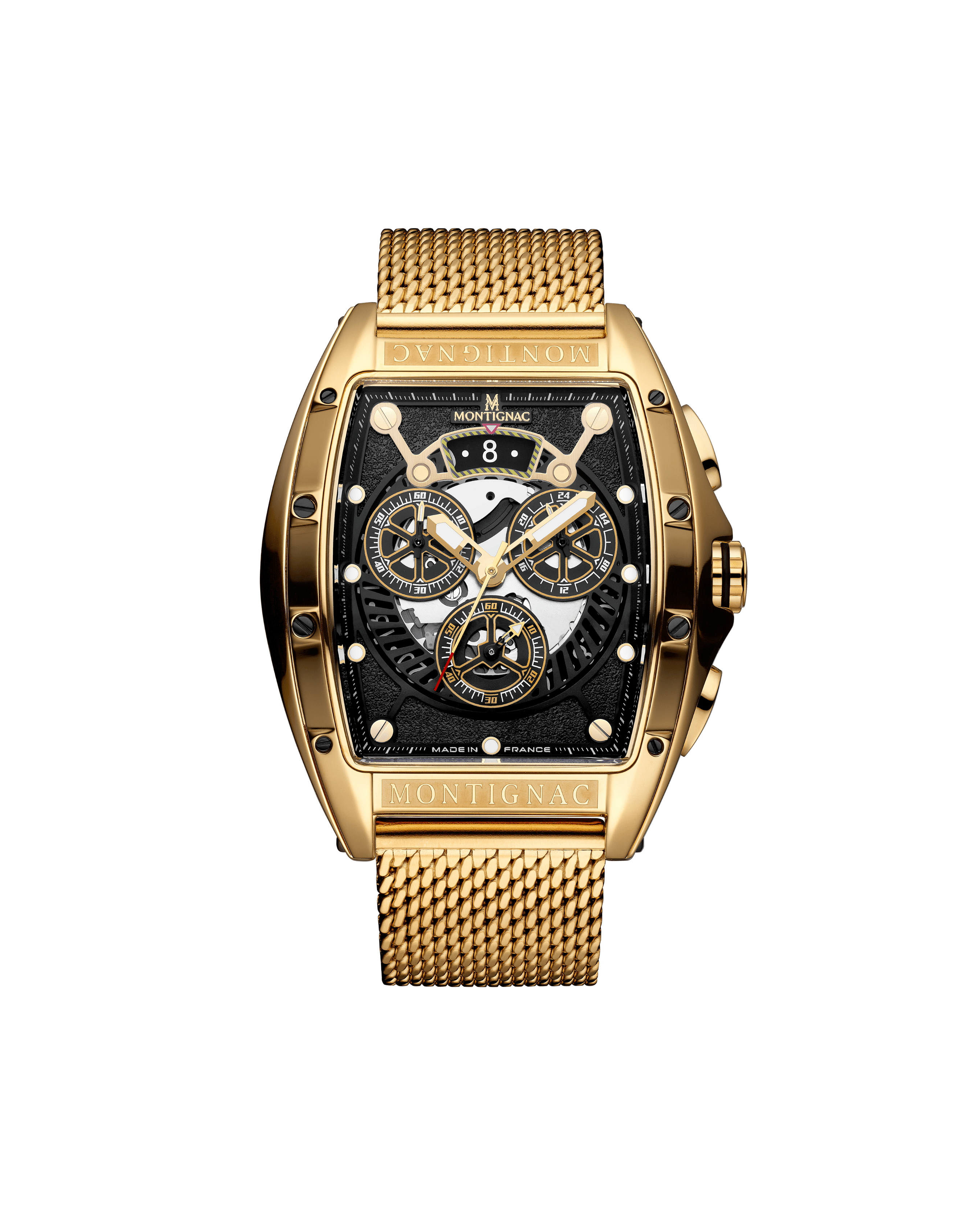 MONTIGNAC Montre MONTIGNAC Homme Multifonction en Acier MOW1212