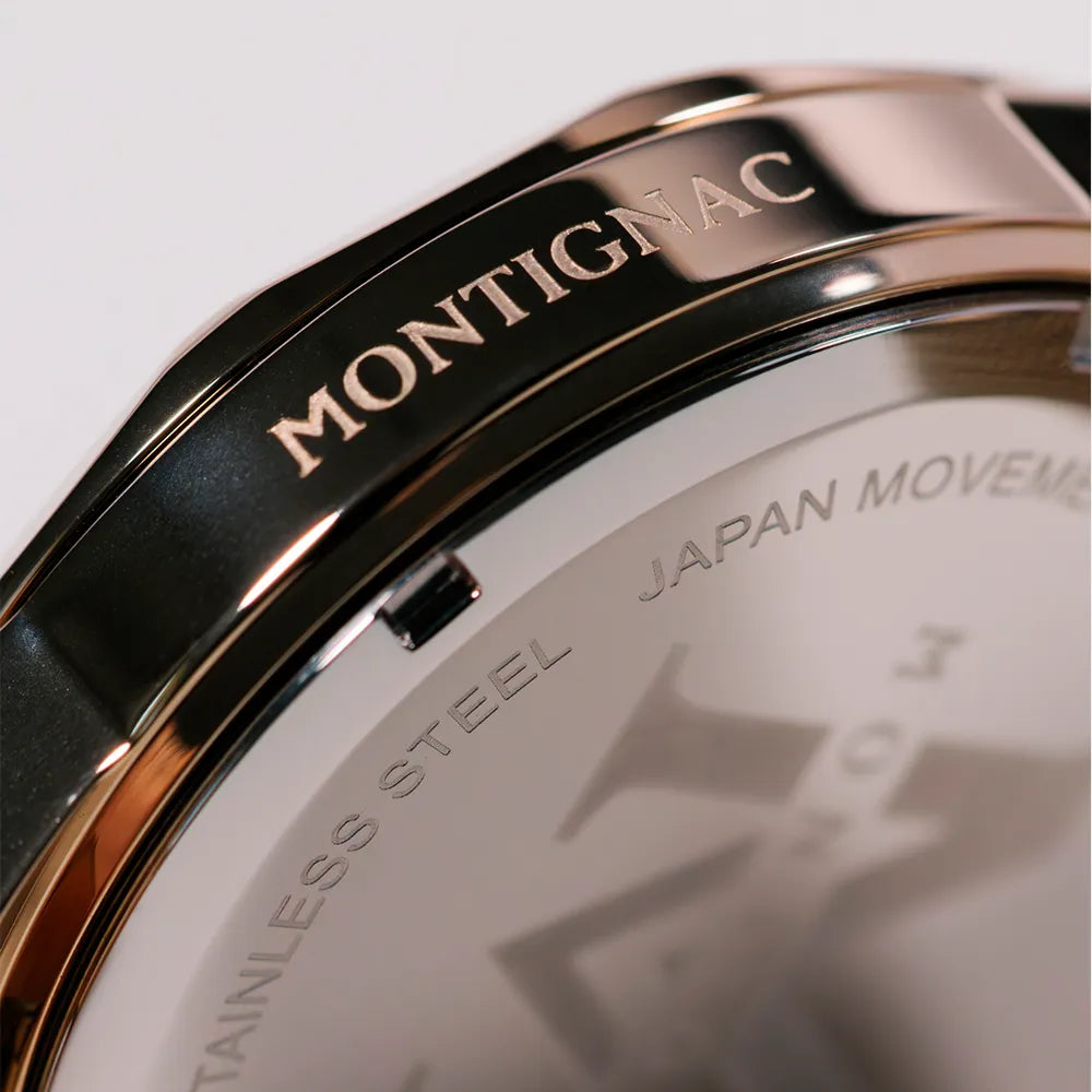 MONTIGNAC Montre MONTIGNAC Homme Origine en Acier Rose Doré MOW1304