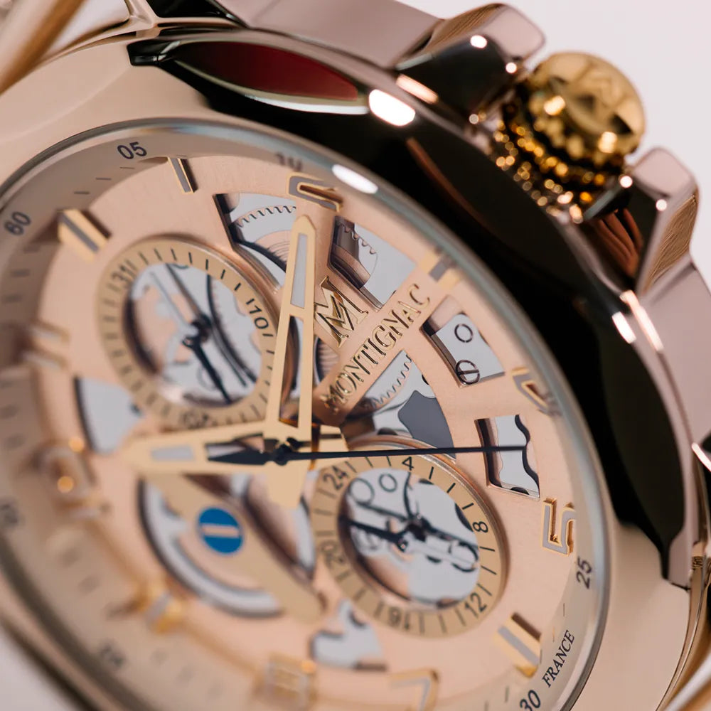 MONTIGNAC Montre MONTIGNAC Homme Origine en Acier Rose Doré MOW1304