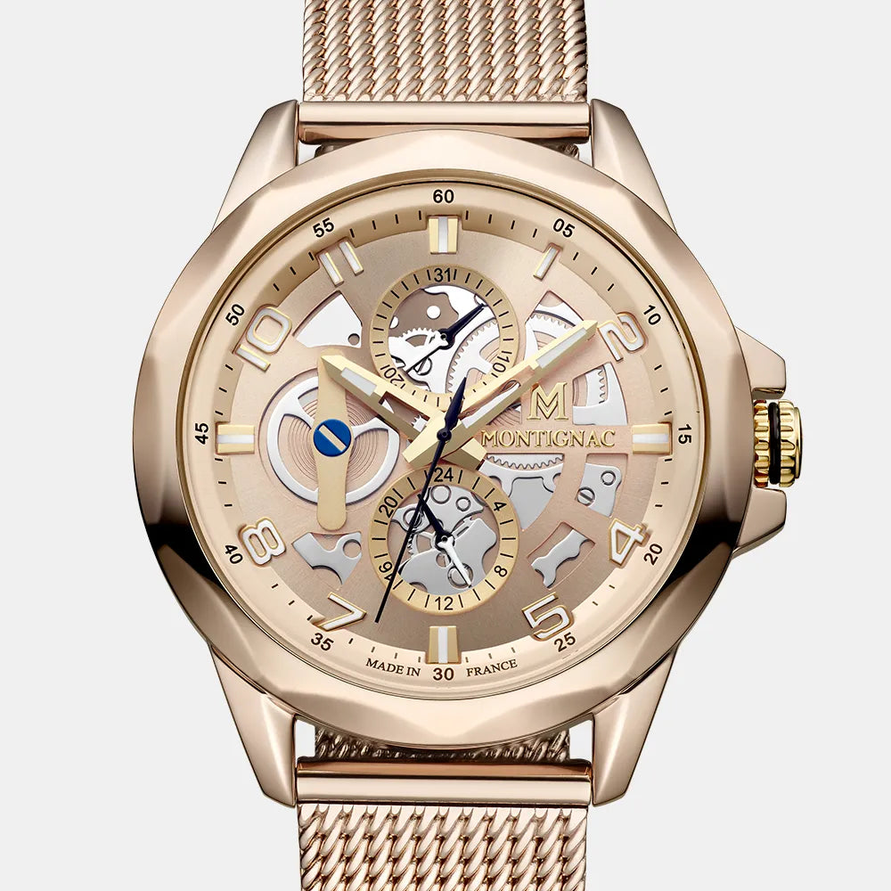 MONTIGNAC Montre MONTIGNAC Homme Origine en Acier Rose Doré MOW1304