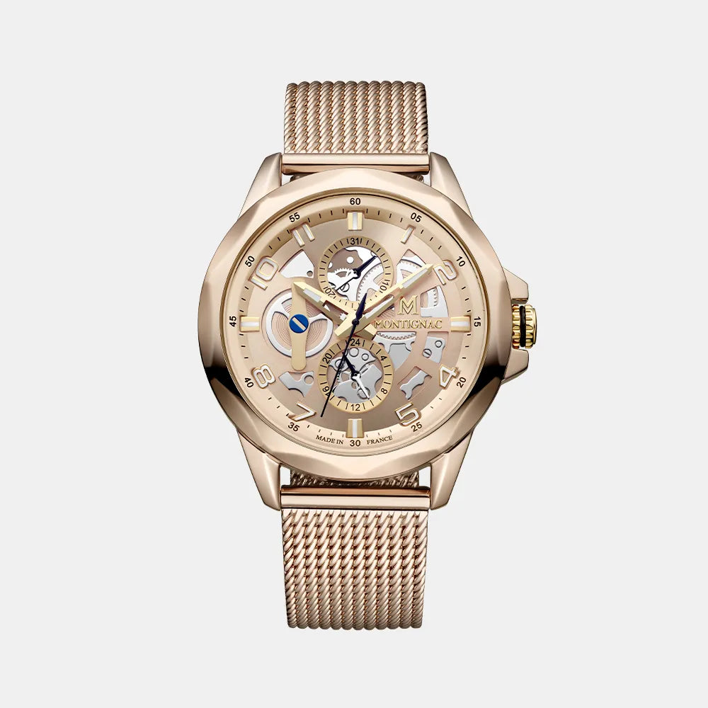 MONTIGNAC Montre MONTIGNAC Homme Origine en Acier Rose Doré MOW1304